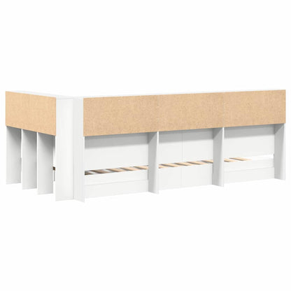 Letto Libreria Bianco 90 x 190 cm Legno multistrato | homemem39