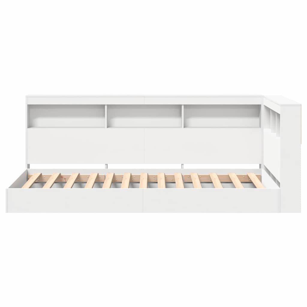 Letto Libreria Bianco 90 x 190 cm Legno multistrato | homemem39