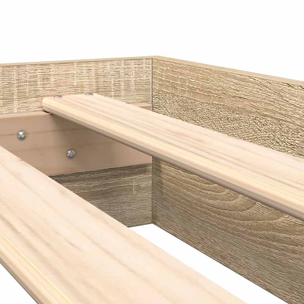 Letto Libreria Rovere Sonoma 75 x 190 cm Legno multistrato | homemem39