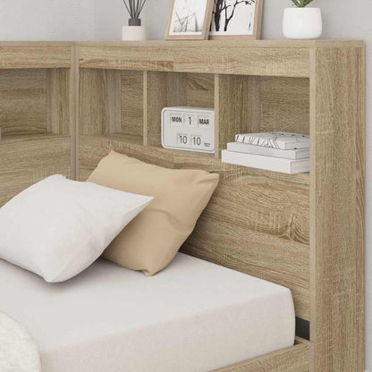 Letto Libreria Rovere Sonoma 75 x 190 cm Legno multistrato | homemem39