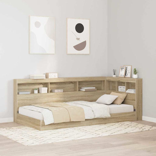 Letto Libreria Rovere Sonoma 75 x 190 cm Legno multistrato | homemem39