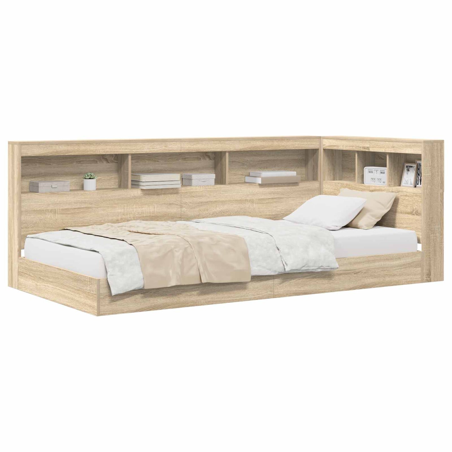 Letto Libreria Rovere Sonoma 75 x 190 cm Legno multistrato | homemem39