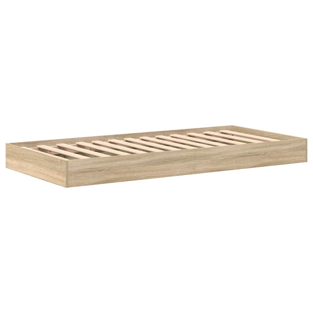 Letto Libreria Rovere Sonoma 75 x 190 cm Legno multistrato | homemem39