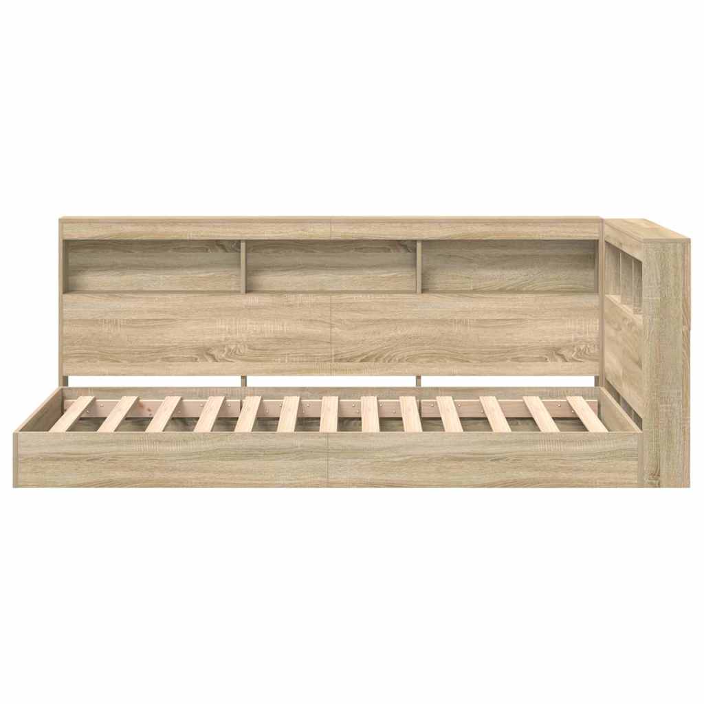 Letto Libreria Rovere Sonoma 75 x 190 cm Legno multistrato | homemem39