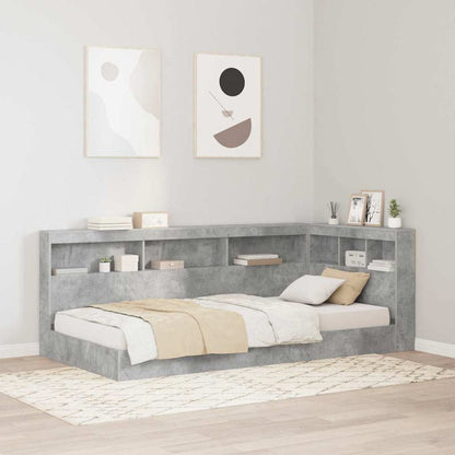 Letto Libreria Grigio cemento 75 x 190 cm Legno multistrato | homemem39