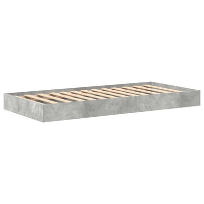 Letto Libreria Grigio cemento 75 x 190 cm Legno multistrato | homemem39