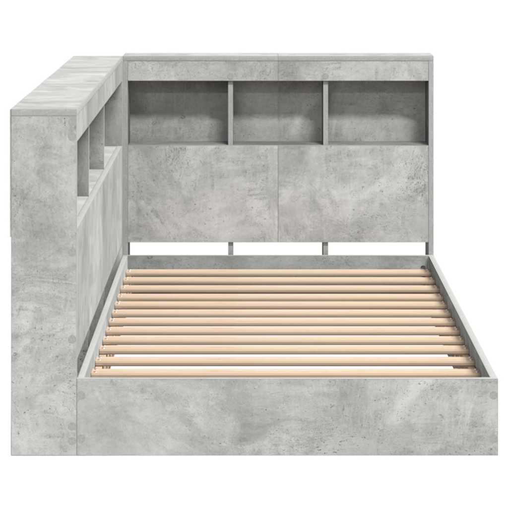 Letto Libreria Grigio cemento 75 x 190 cm Legno multistrato | homemem39