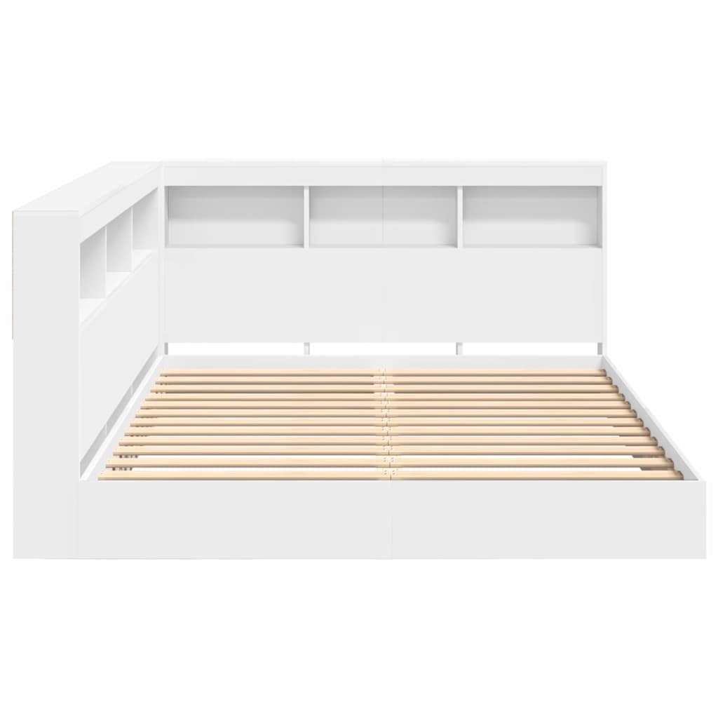 Letto Libreria Bianco 135 x 190 cm Legno ingegnerizzato | homemem39