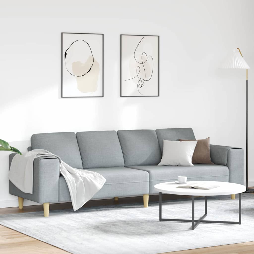 Divano per Soggiorno Grigio chiaro 250 x 77 x 76 cm Poliestere | homemem39
