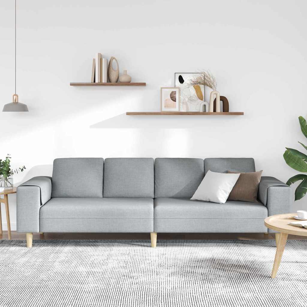 Divano per Soggiorno Grigio chiaro 250 x 77 x 76 cm Poliestere | homemem39
