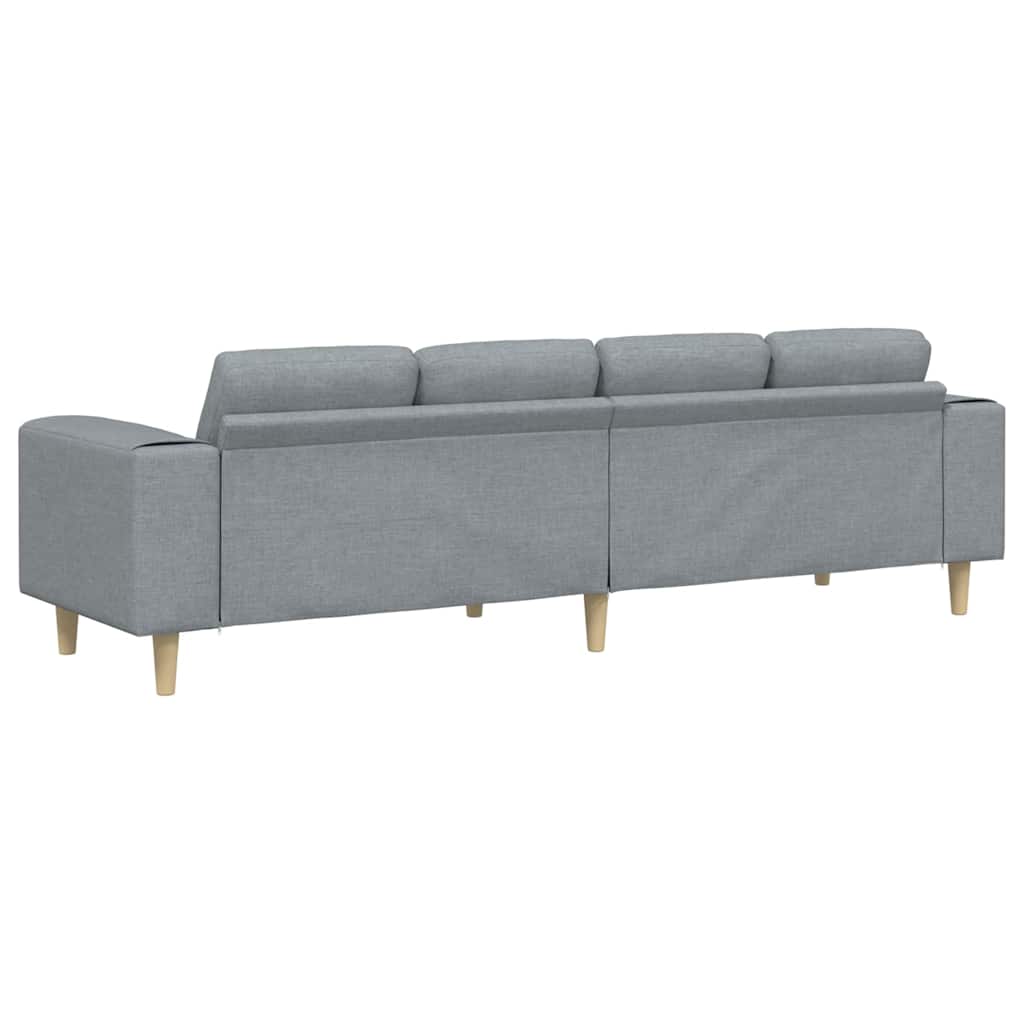 Divano per Soggiorno Grigio chiaro 250 x 77 x 76 cm Poliestere | homemem39