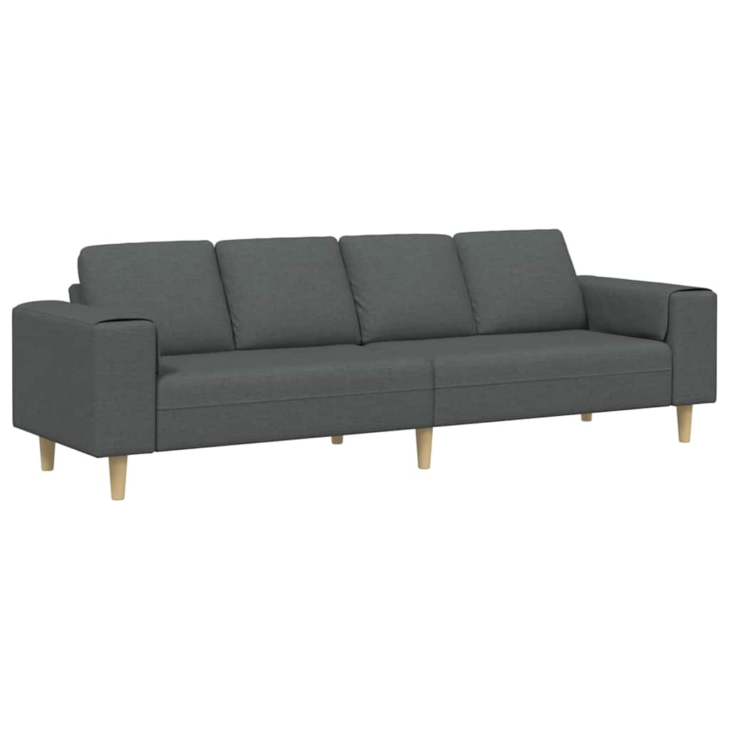 Divano per Soggiorno Grigio scuro 250 x 77 x 76 cm Poliestere | homemem39