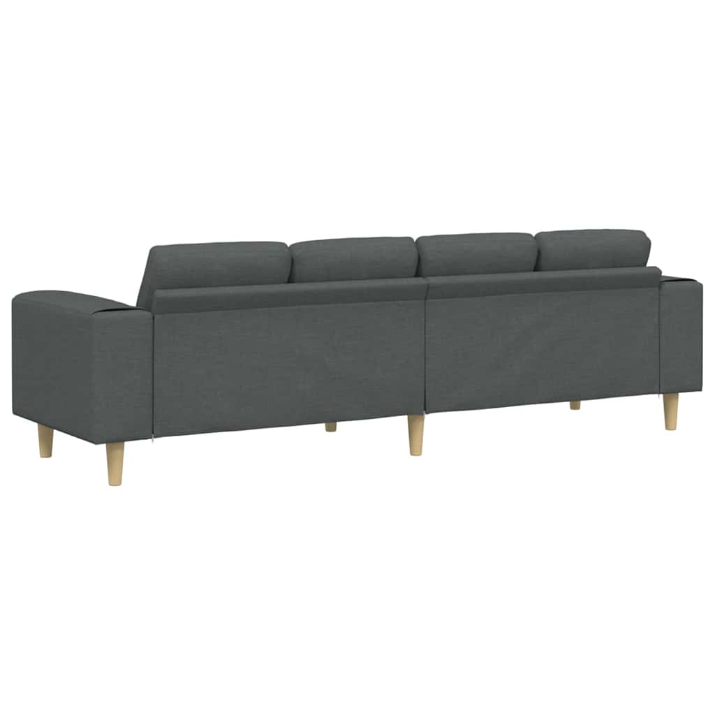 Divano per Soggiorno Grigio scuro 250 x 77 x 76 cm Poliestere | homemem39