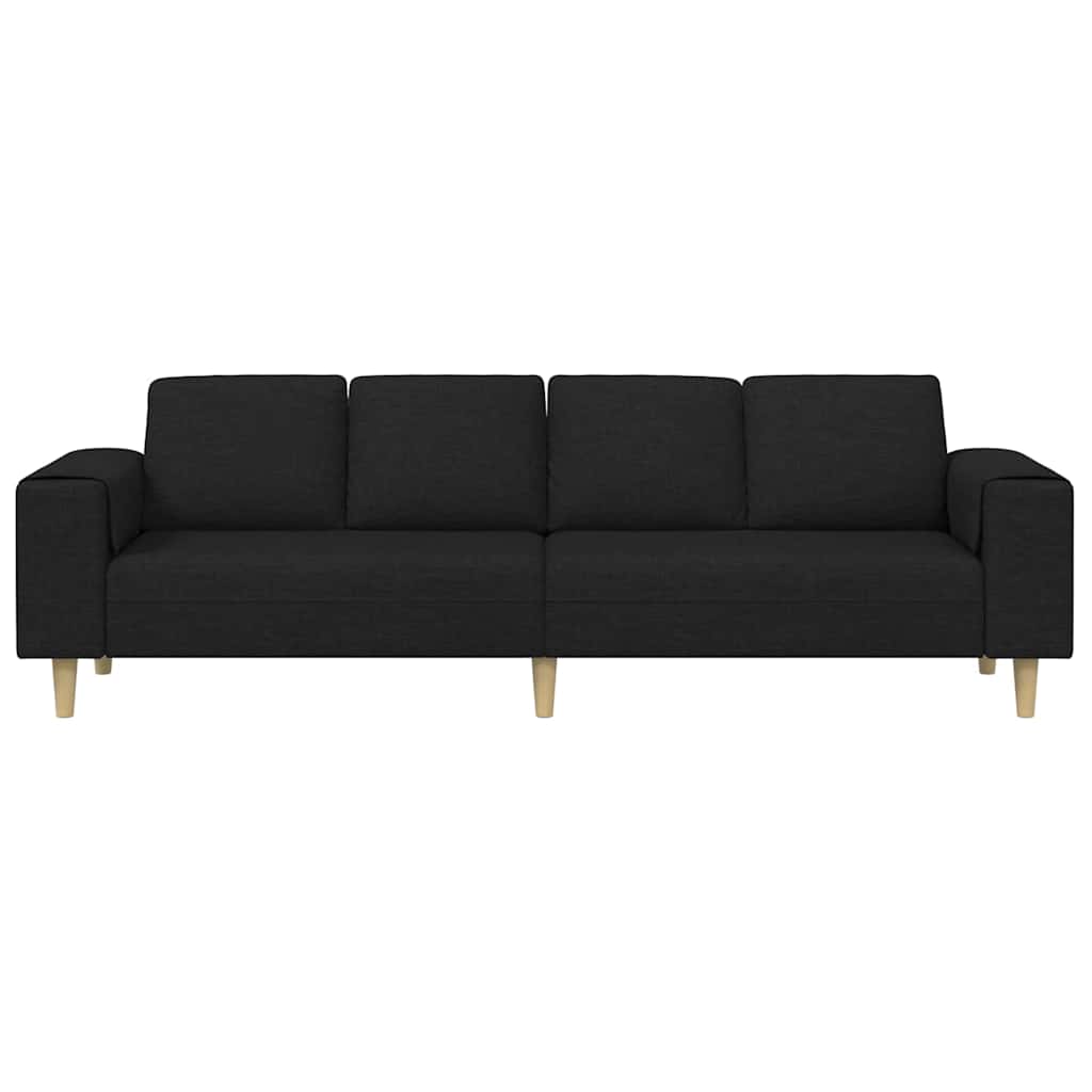 Divano per Soggiorno Nero 250 x 77 x 76 cm Poliestere | homemem39