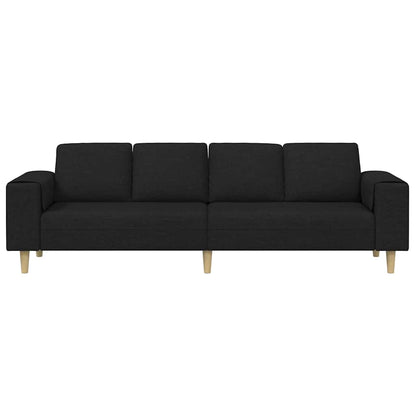 Divano per Soggiorno Nero 250 x 77 x 76 cm Poliestere | homemem39