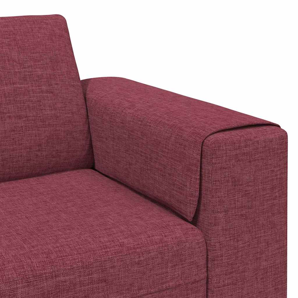 Divano per Soggiorno Rosso Vino 250 x 77 x 76 cm Poliestere | homemem39