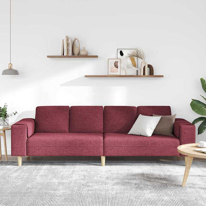 Divano per Soggiorno Rosso Vino 250 x 77 x 76 cm Poliestere | homemem39