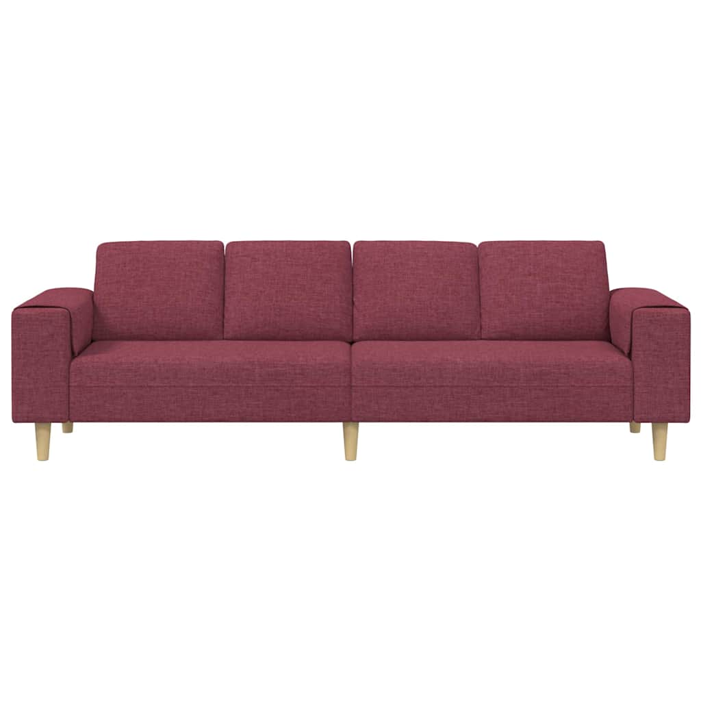 Divano per Soggiorno Rosso Vino 250 x 77 x 76 cm Poliestere | homemem39