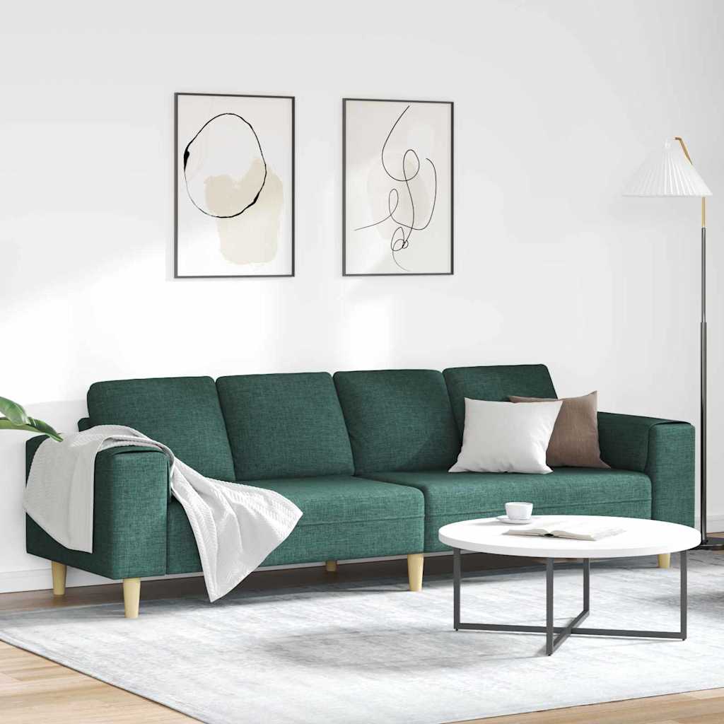 Divano per Soggiorno Verde Scuro 250 x 77 x 76 cm Poliestere | homemem39