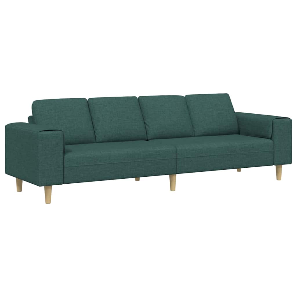 Divano per Soggiorno Verde Scuro 250 x 77 x 76 cm Poliestere | homemem39
