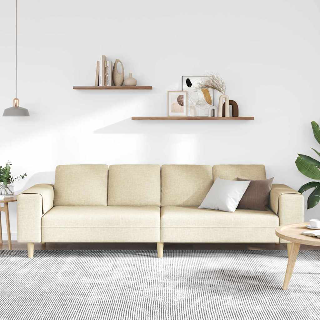 Divano per Soggiorno Crema 250 x 77 x 76 cm Poliestere | homemem39