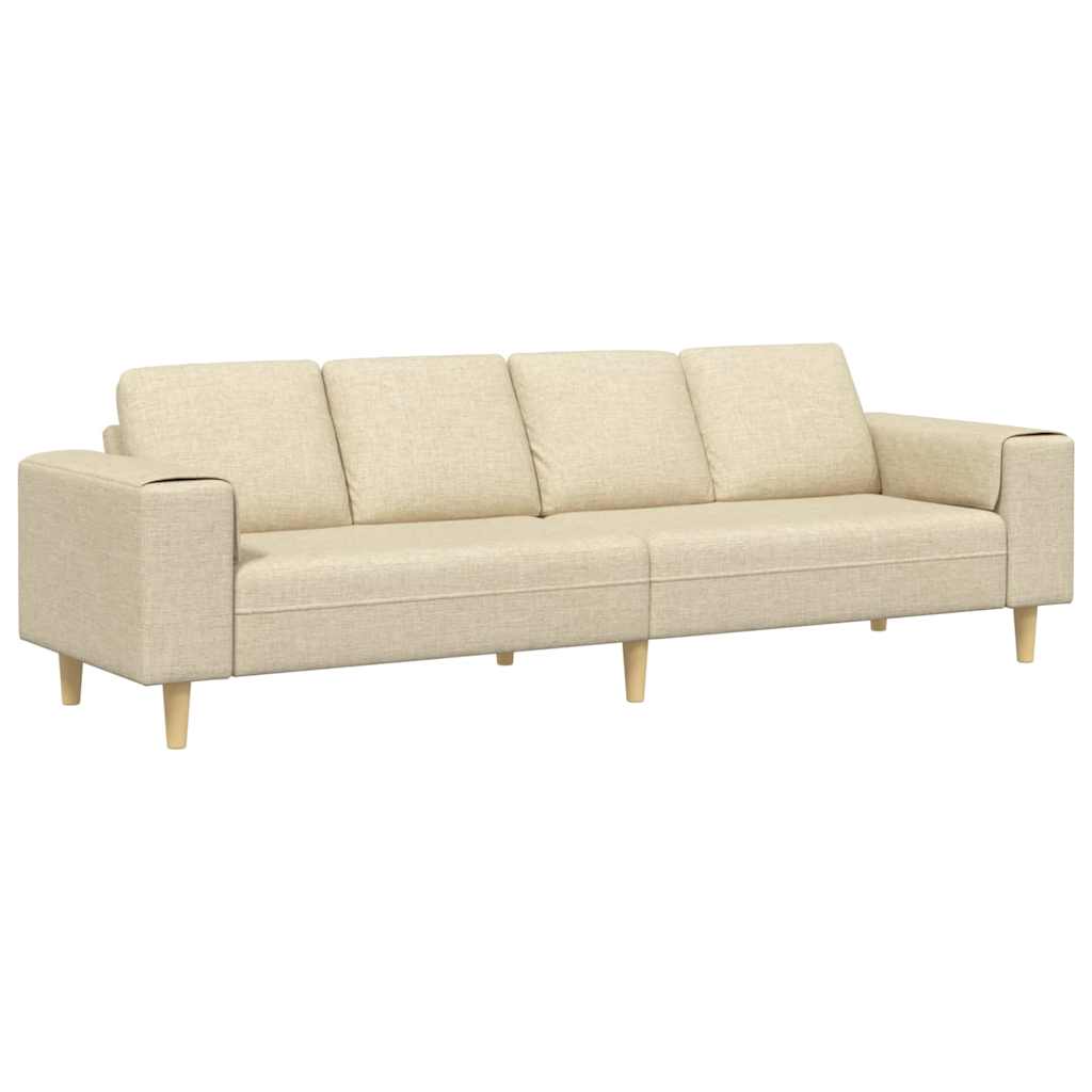 Divano per Soggiorno Crema 250 x 77 x 76 cm Poliestere | homemem39