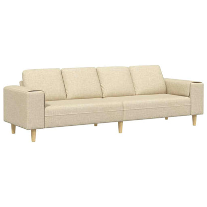 Divano per Soggiorno Crema 250 x 77 x 76 cm Poliestere | homemem39