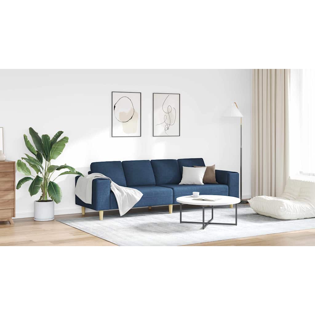 Divano per Soggiorno Blu 250 x 77 x 76 cm Poliestere | homemem39