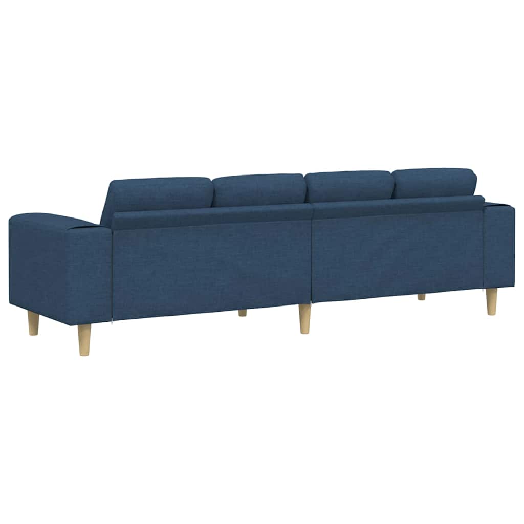 Divano per Soggiorno Blu 250 x 77 x 76 cm Poliestere