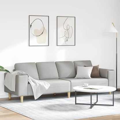 Divano per Soggiorno Grigio Nuvola 250 x 77 x 76 cm Poliestere | homemem39