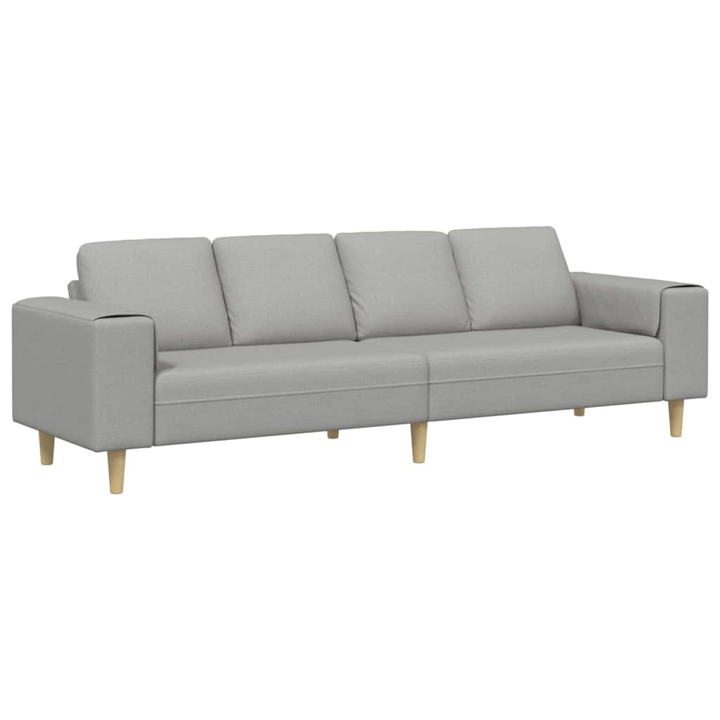 Divano per Soggiorno Grigio Nuvola 250 x 77 x 76 cm Poliestere | homemem39