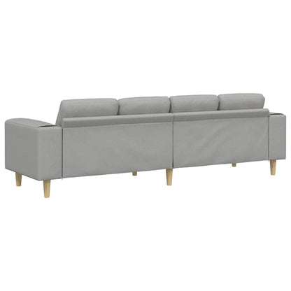 Divano per Soggiorno Grigio Nuvola 250 x 77 x 76 cm Poliestere | homemem39