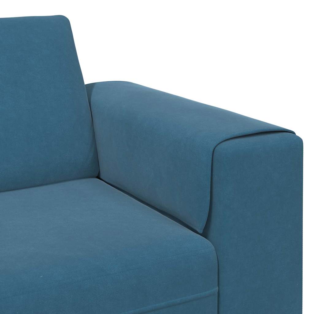 Divano per Soggiorno Blu 250 x 77 x 76 cm | homemem39