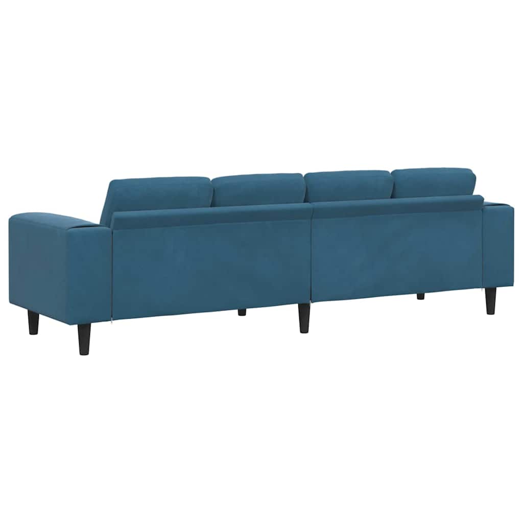 Divano per Soggiorno Blu 250 x 77 x 76 cm
