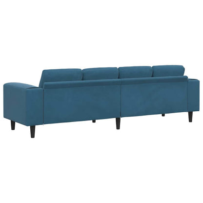 Divano per Soggiorno Blu 250 x 77 x 76 cm