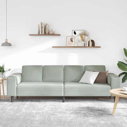 Divano per Soggiorno Grigio chiaro 250 x 77 x 76 cm
