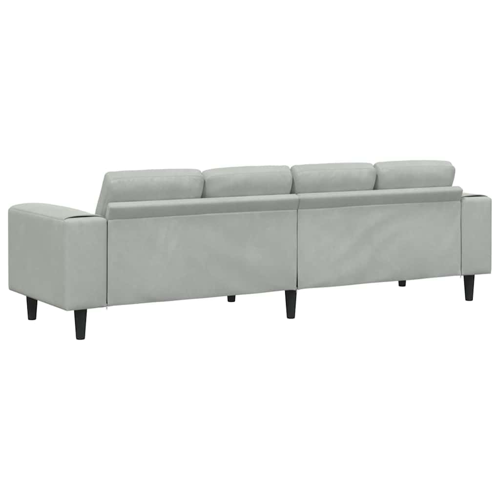 Divano per Soggiorno Grigio chiaro 250 x 77 x 76 cm | homemem39