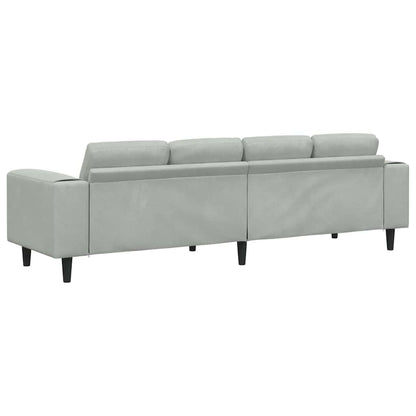 Divano per Soggiorno Grigio chiaro 250 x 77 x 76 cm | homemem39