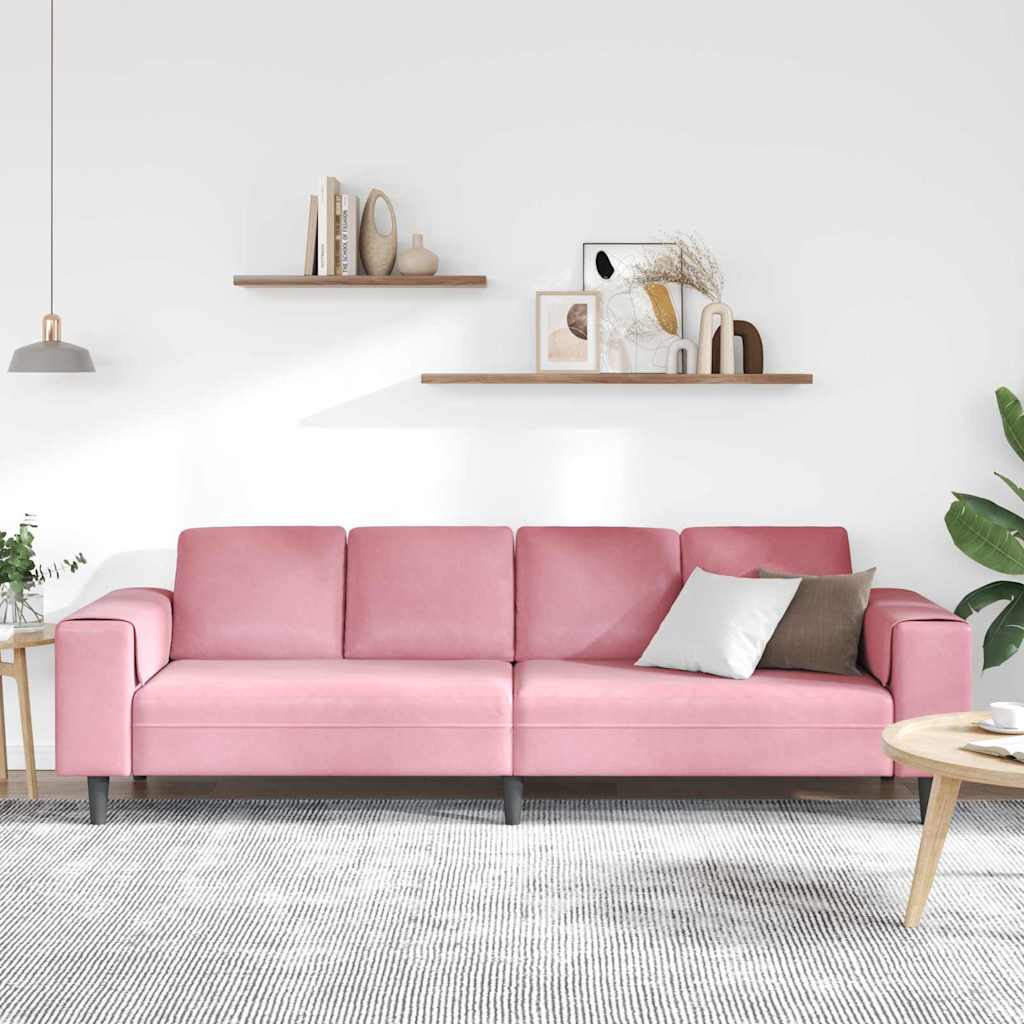 Divano per Soggiorno Rosa 250 x 77 x 76 cm | homemem39