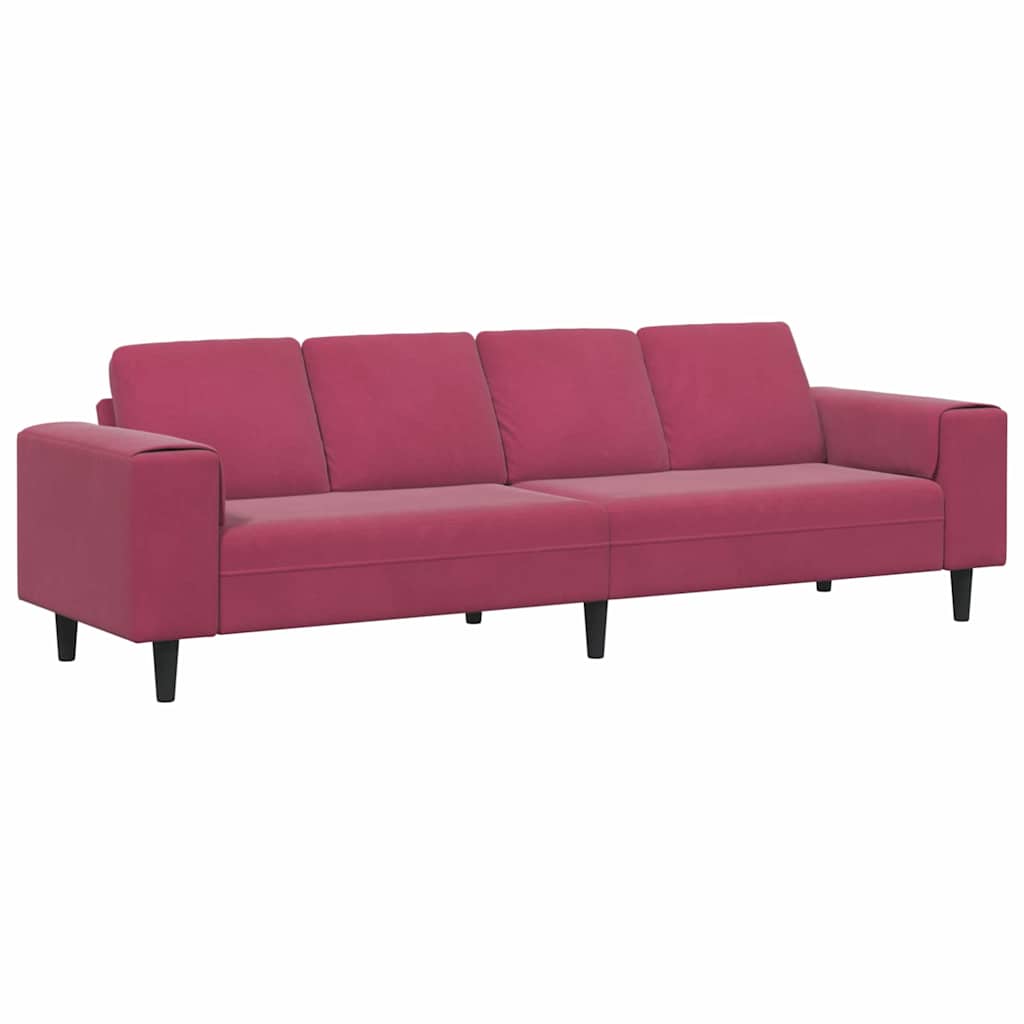 Divano per Soggiorno Rosso Vino 250 x 77 x 76 cm