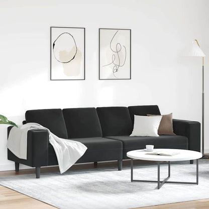 Divano per Soggiorno Nero 250 x 77 x 76 cm | homemem39