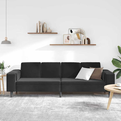 Divano per Soggiorno Nero 250 x 77 x 76 cm | homemem39