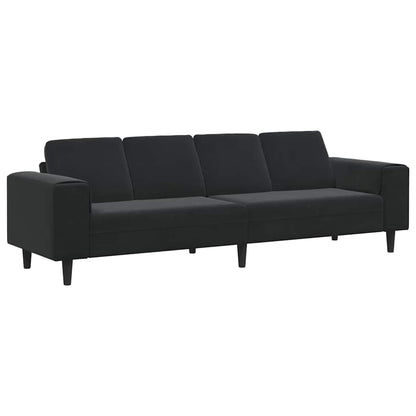 Divano per Soggiorno Nero 250 x 77 x 76 cm | homemem39