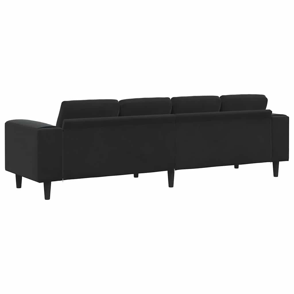 Divano per Soggiorno Nero 250 x 77 x 76 cm | homemem39