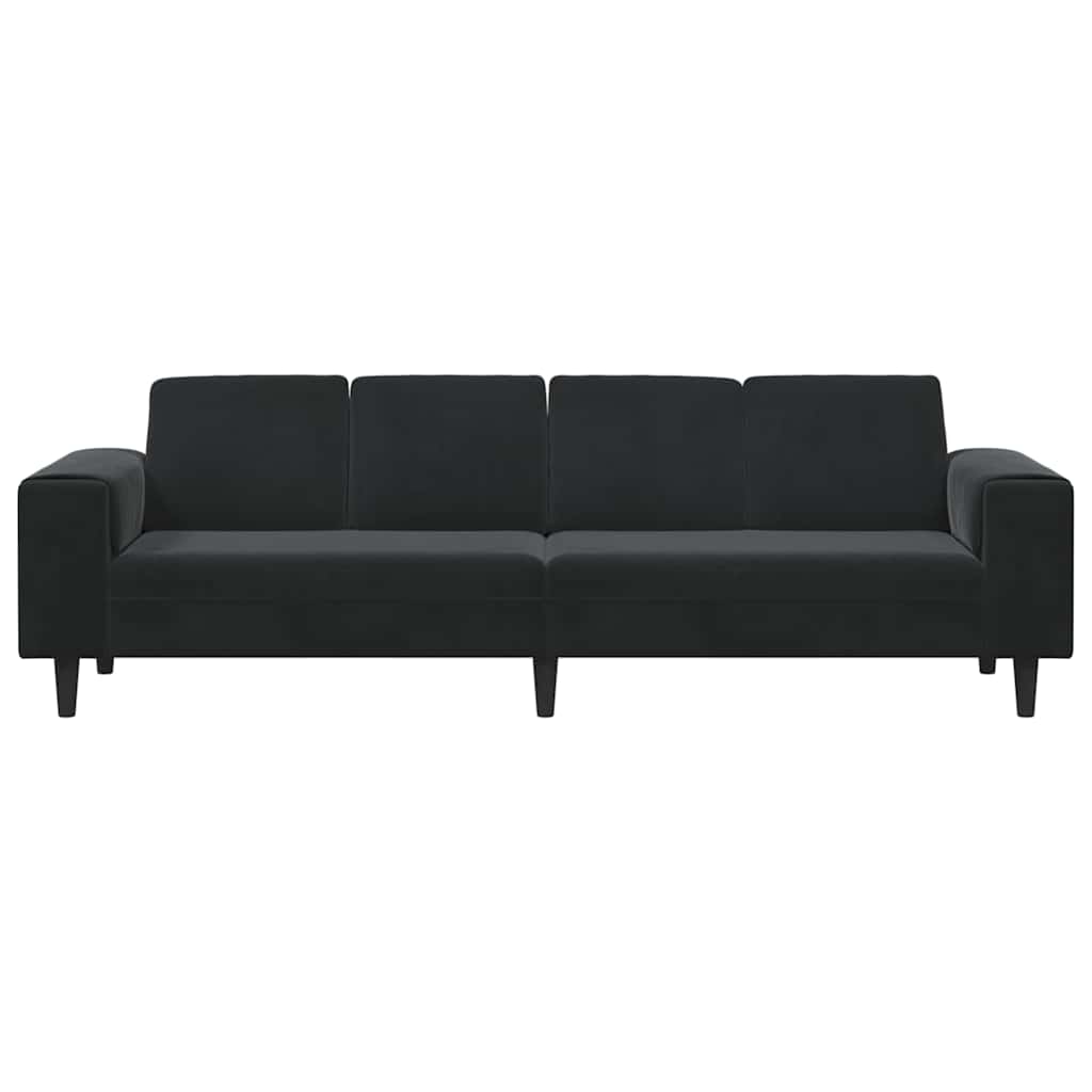 Divano per Soggiorno Nero 250 x 77 x 76 cm | homemem39