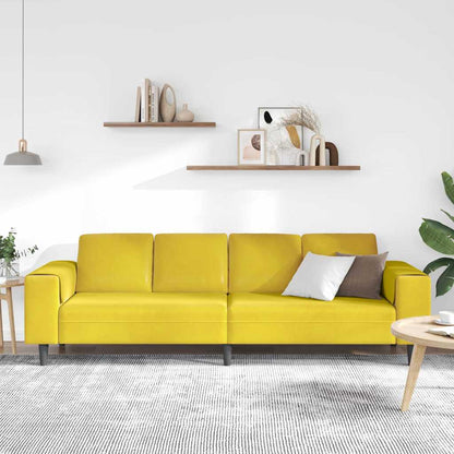 Divano per Soggiorno Giallo 250 x 77 x 76 cm | homemem39