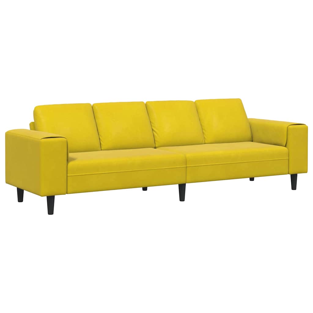 Divano per Soggiorno Giallo 250 x 77 x 76 cm | homemem39