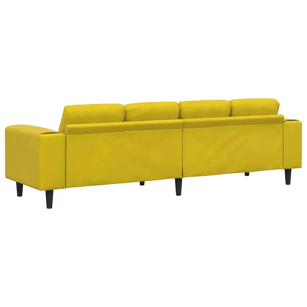 Divano per Soggiorno Giallo 250 x 77 x 76 cm | homemem39