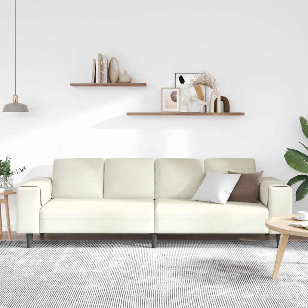 Divano per Soggiorno Crema 250 x 77 x 76 cm | homemem39