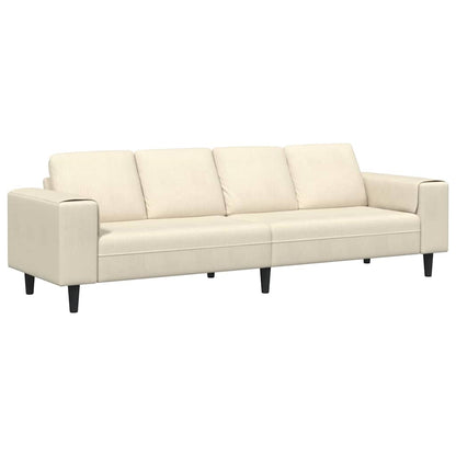 Divano Crema 250 x 77 x 76 cm Tessuto in Cords | homemem39